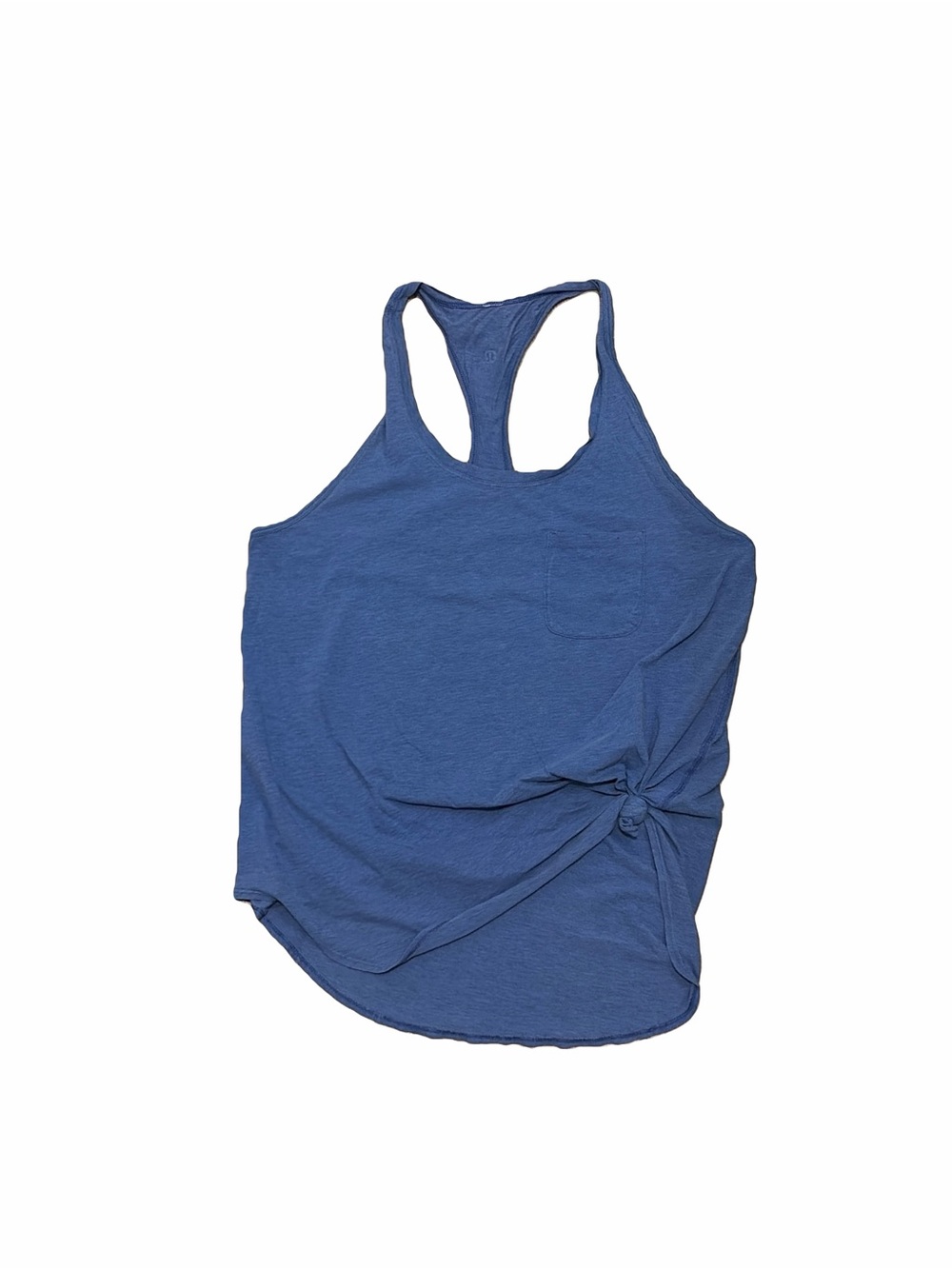 Lululemon 🍋 Blue Racerback Knot-Front Tank Top
